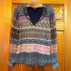 Lucky Bohemian Multicolor Patterned Women's Top